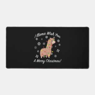 I Llama Wish You A Merry Christmas Llama Christmas Desk Mat