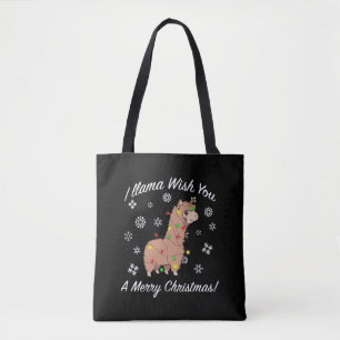 I Llama Wish You A Merry Christmas Llama Christmas Tote Bag