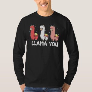 I Llama You Cute Valentines Day Alpaca Girls Boys T-Shirt