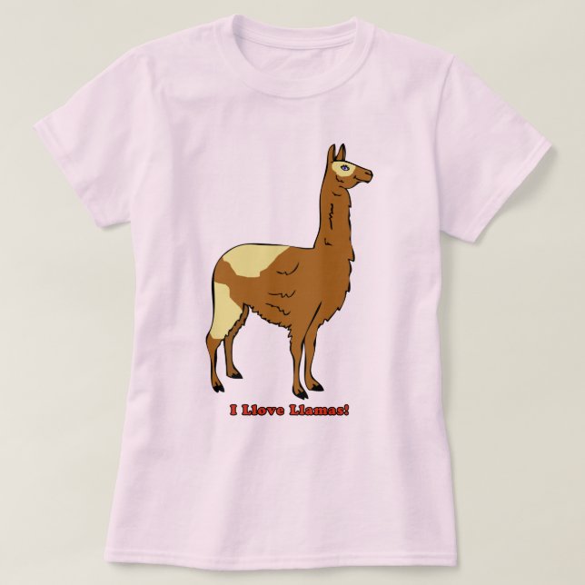 I Llove Llamas! T-Shirt (Design Front)