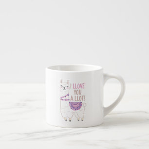 I Llove You a Llot - Funny Llama Espresso Cup