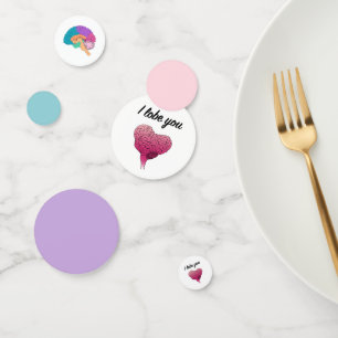 I Lobe You, Brain, Neuroscience Confetti