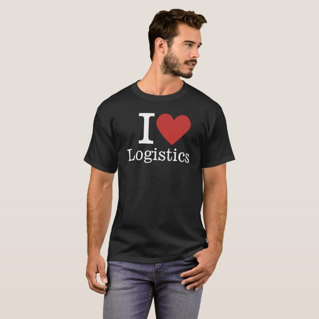 I ❤️ Logistics for Employees CUSTOM Men's T-Shirt (Front Full)
