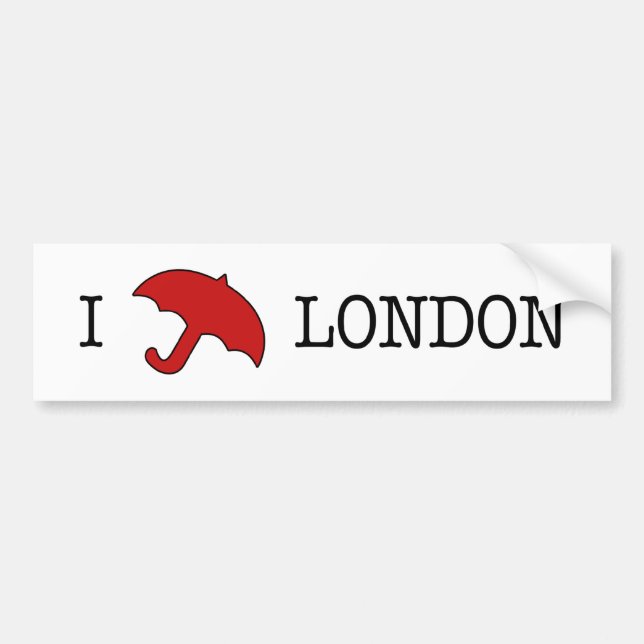 I ☂ London (Bumper Sticker) Bumper Sticker (Front)