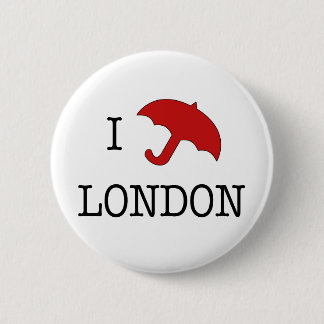 I ☂ London (Buttons) 6 Cm Round Badge