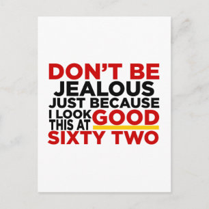 I Look Good This At 62  Birthday Designs Postcard