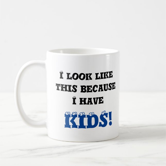 I Look Like This Black and Blue Coffee Mug (Left)