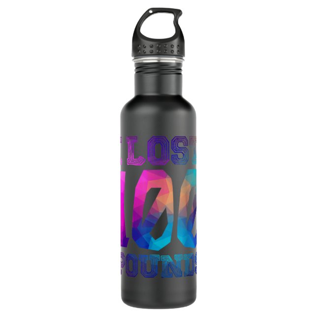 I Lost 100 Pounds - Proud Weightloss Announcement  710 Ml Water Bottle (Front)