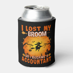 I lost My Broom Accountant Witch Halloween Party Can Cooler