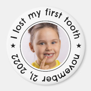"I lost my first tooth" Kid's Milestone Modern Magnet