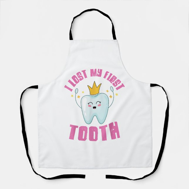 I Lost My First Tooth Teeth Out Kids Gift  Apron (Front)