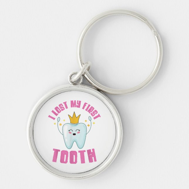 I Lost My First Tooth Teeth Out Kids Gift  Key Ring (Front)