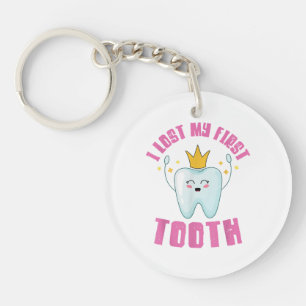 I Lost My First Tooth Teeth Out Kids Gift Key Ring