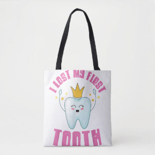 I Lost My First Tooth Teeth Out Kids Gift  Tote Bag