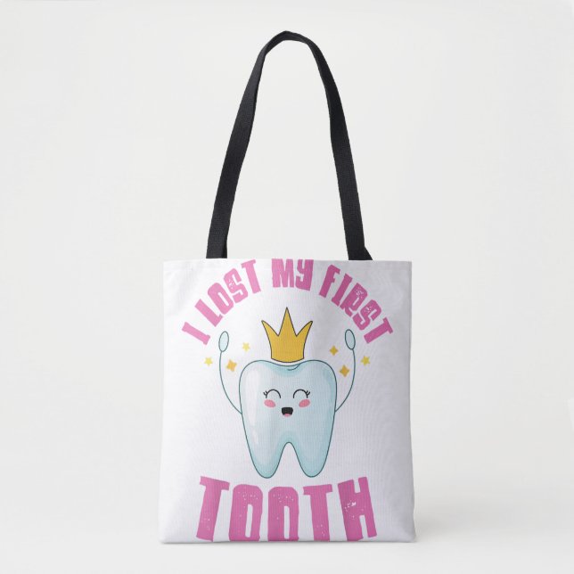 I Lost My First Tooth Teeth Out Kids Gift  Tote Bag (Front)