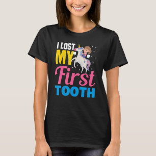 I Lost My First Tooth Unicorn Tooth Fairy Girls 1 T-Shirt