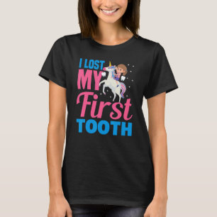 I Lost My First Tooth Unicorn Tooth Fairy Girls T-Shirt
