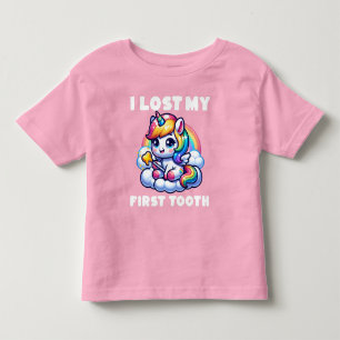 I Lost My First Tooth Unicorn Tooth Fairy Toddler T-Shirt
