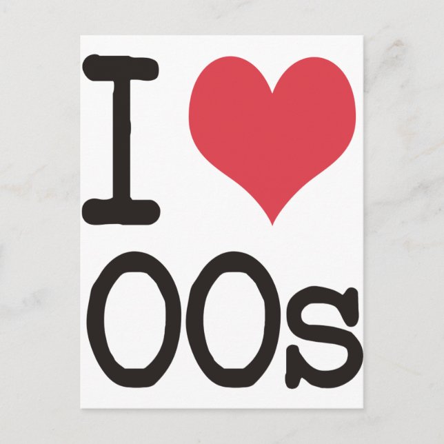I Love 00s Products & Designs! Postcard (Front)