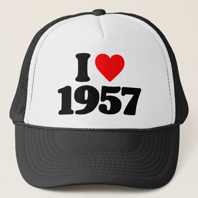 I LOVE 1957 TRUCKER HAT (Front)