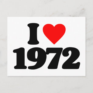 I LOVE 1972 POSTCARD