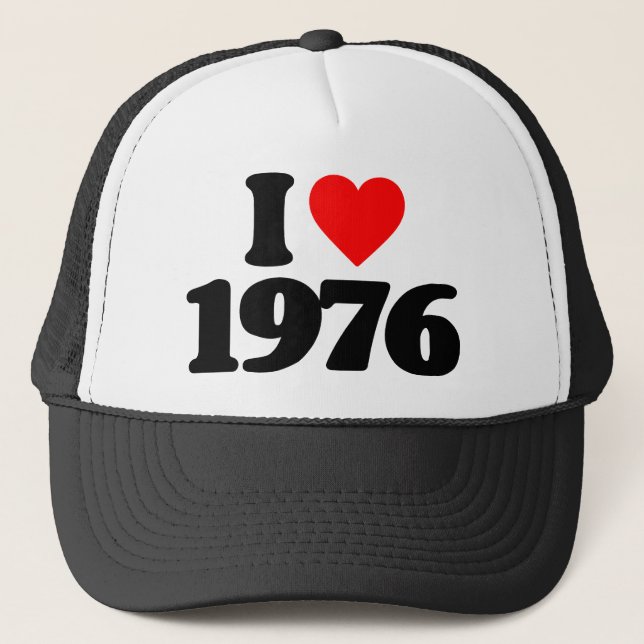I LOVE 1976 TRUCKER HAT (Front)