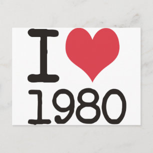 I Love 1980 Products & Designs! Postcard