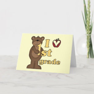 I Love 1st Grade Tshirts and Gifts Card