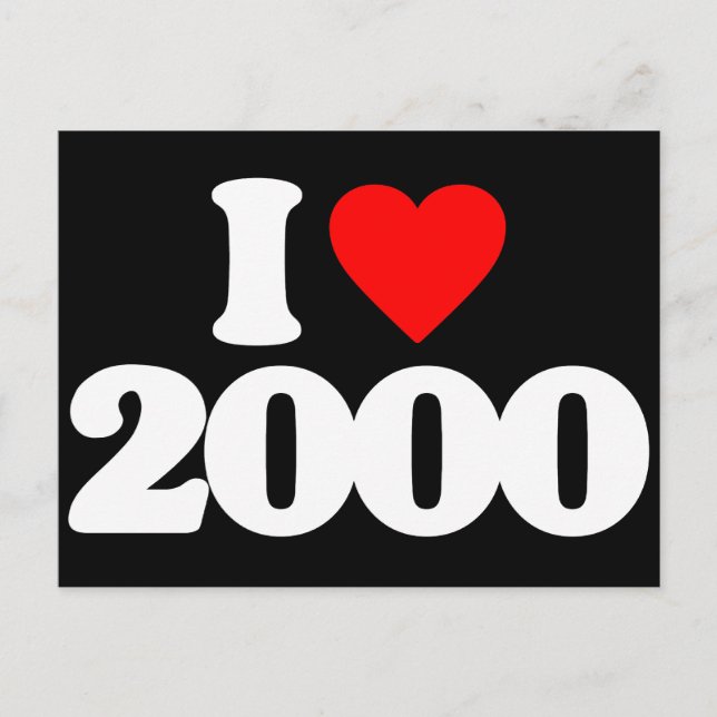 I LOVE 2000 POSTCARD (Front)
