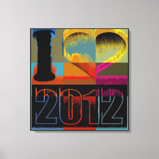 I love 2012 -  Fine Art  Wrapped Canvas (Front)