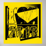 I love 2013 - Black and Yellow Pop Art Poster<br><div class="desc">I love the 2000s</div>