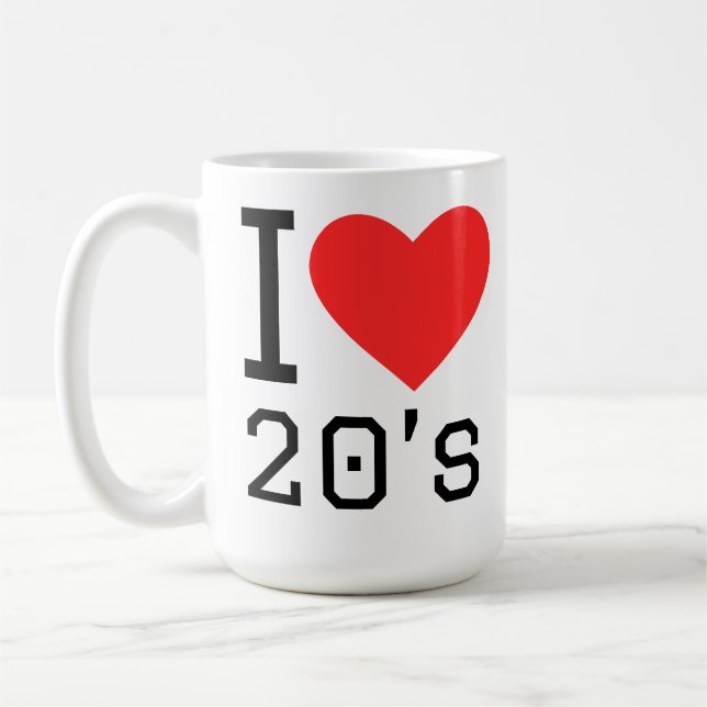 I love 20s coffee mug (Left)