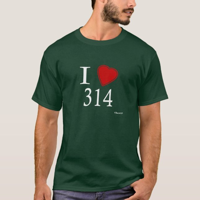 I Love 314 St. Louis T-Shirt (Front)