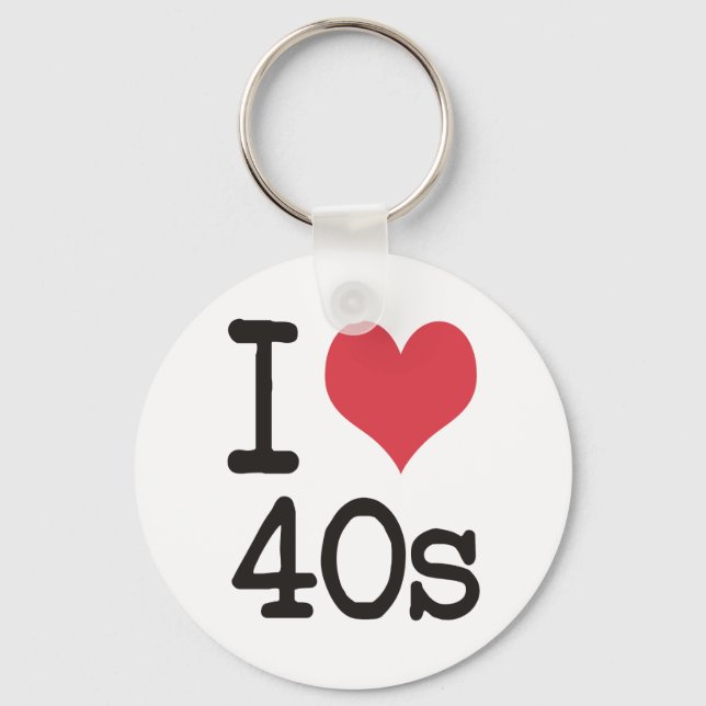 I Love 40s Products & Designs! Key Ring (Front)