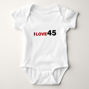 I Love 45 Baby Bodysuit