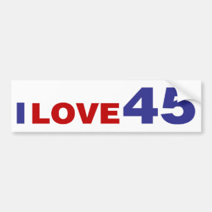 I Love 45 Bumper Sticker