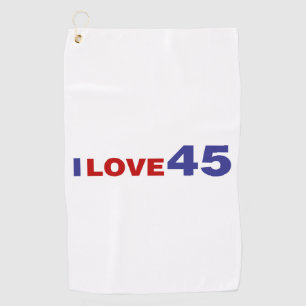 I Love 45 Golf Towel
