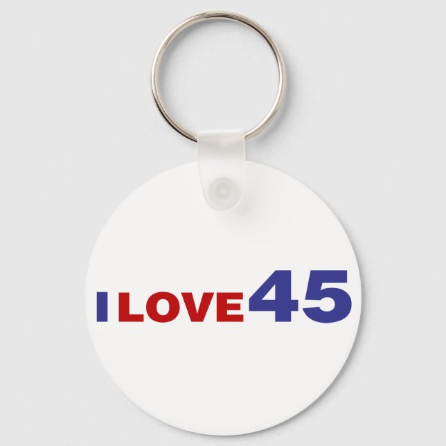 I Love 45 Key Ring (Front)