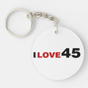 I Love 45 Key Ring