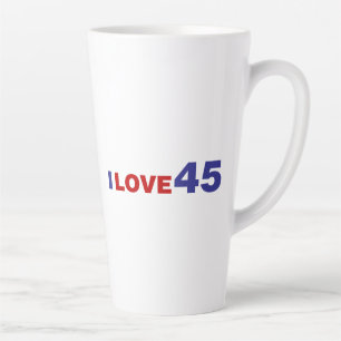 I Love 45 Latte Mug
