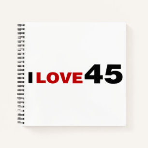 I Love 45 Notebook