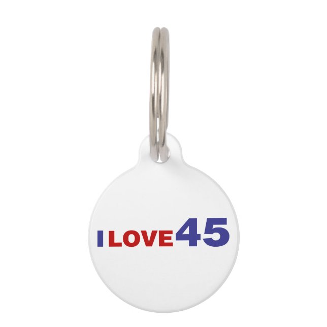 I Love 45 Pet Tag (Front)