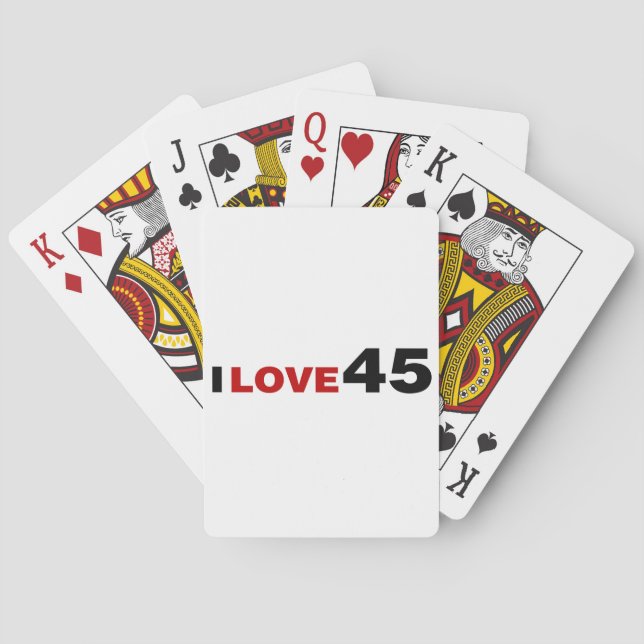 I Love 45 Playing Cards (Back)