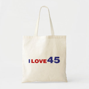 I Love 45 Tote Bag