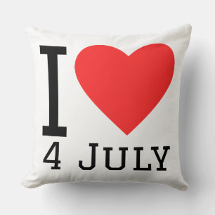 I love 4 July Cushion