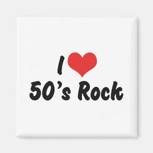 I Love 50's Rock Music Magnet
