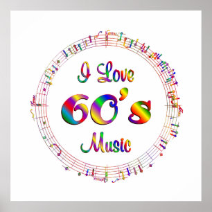 I Love 60's Music Poster