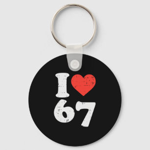 I Love 67 Funny 6 7 Costume Meme Six Seven Kids Yo Key Ring