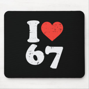 I Love 67 Funny 6 7 Costume Meme Six Seven Kids Yo Mouse Mat