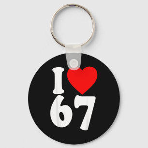 I Love 67 Meme Six Seven Matching Couples Valentin Key Ring